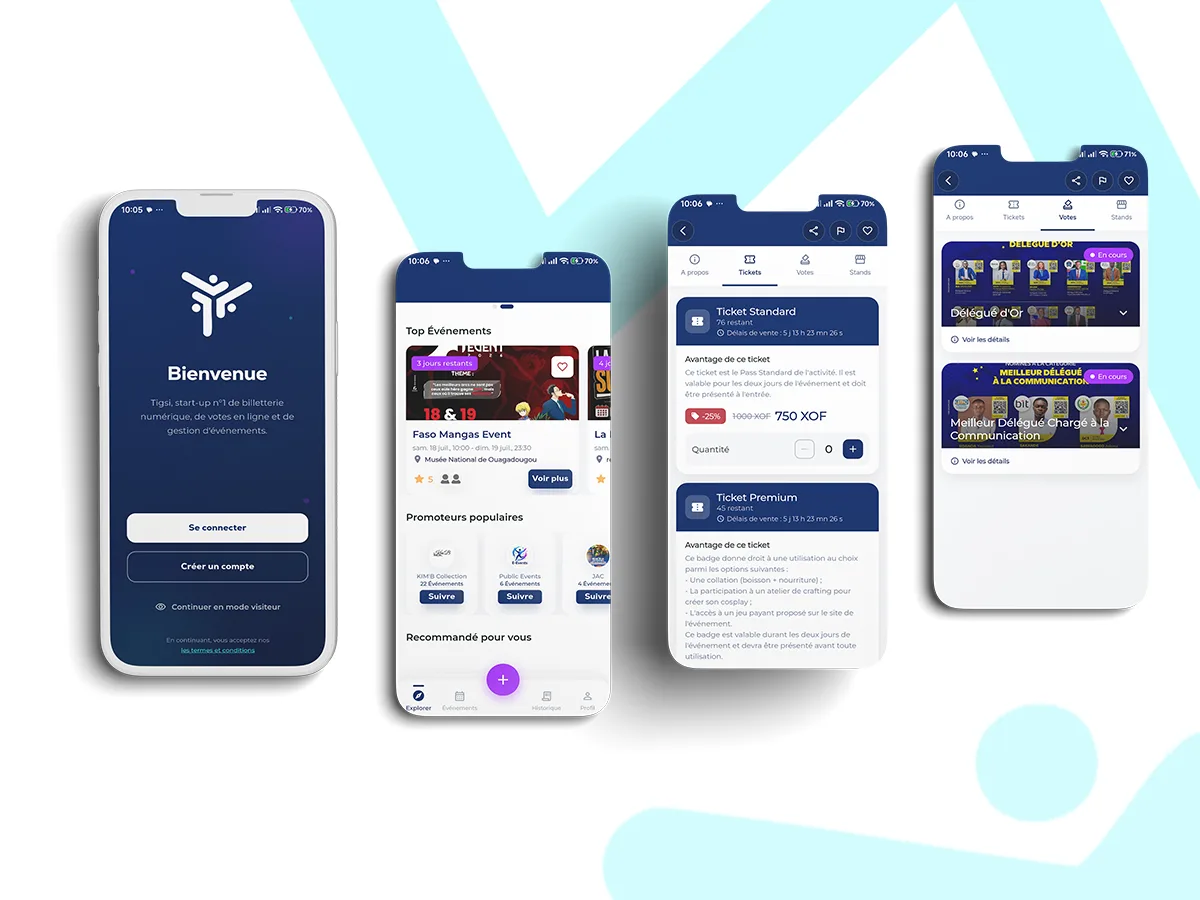 L'application Tigsi : billetterie, votes et événements